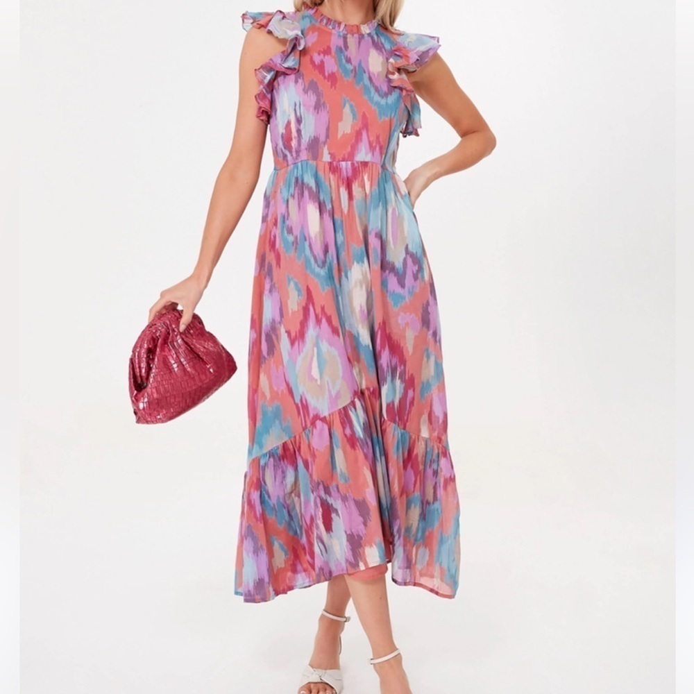 Banjanan Hannah Ikat Amber Cotton Voile Dress SZ XS
